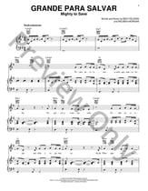 Mighty To Save piano sheet music cover